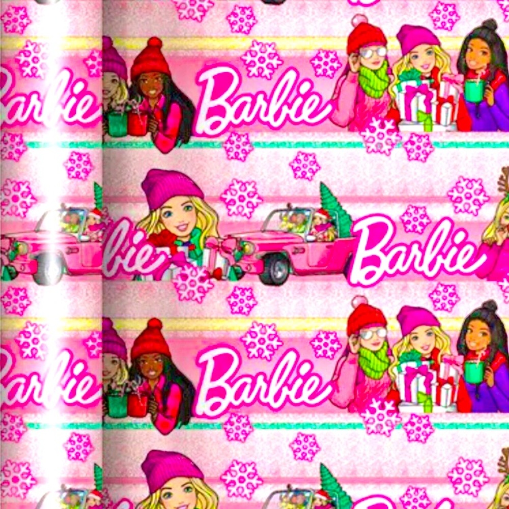Matel Barbie Christmas Wrapping Paper